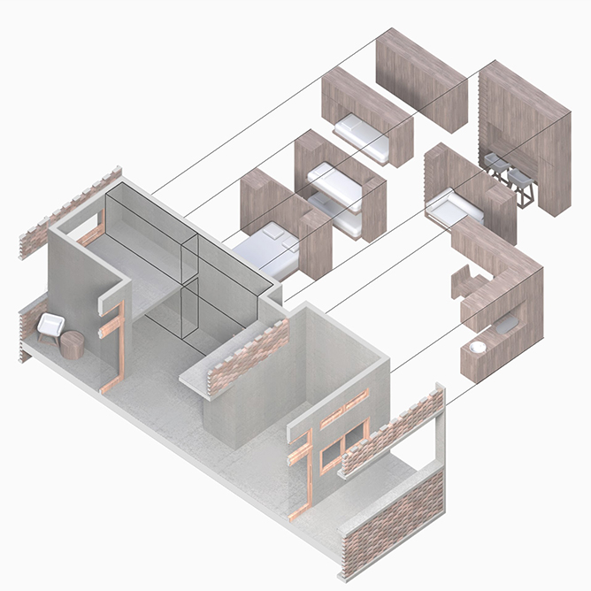 Cooperative affordable housing and community amenities // Nick George